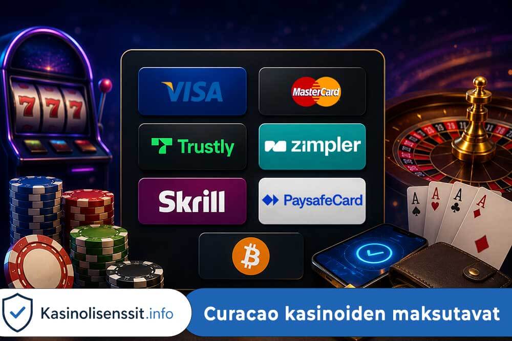 Curacao kasinoiden maksutavat